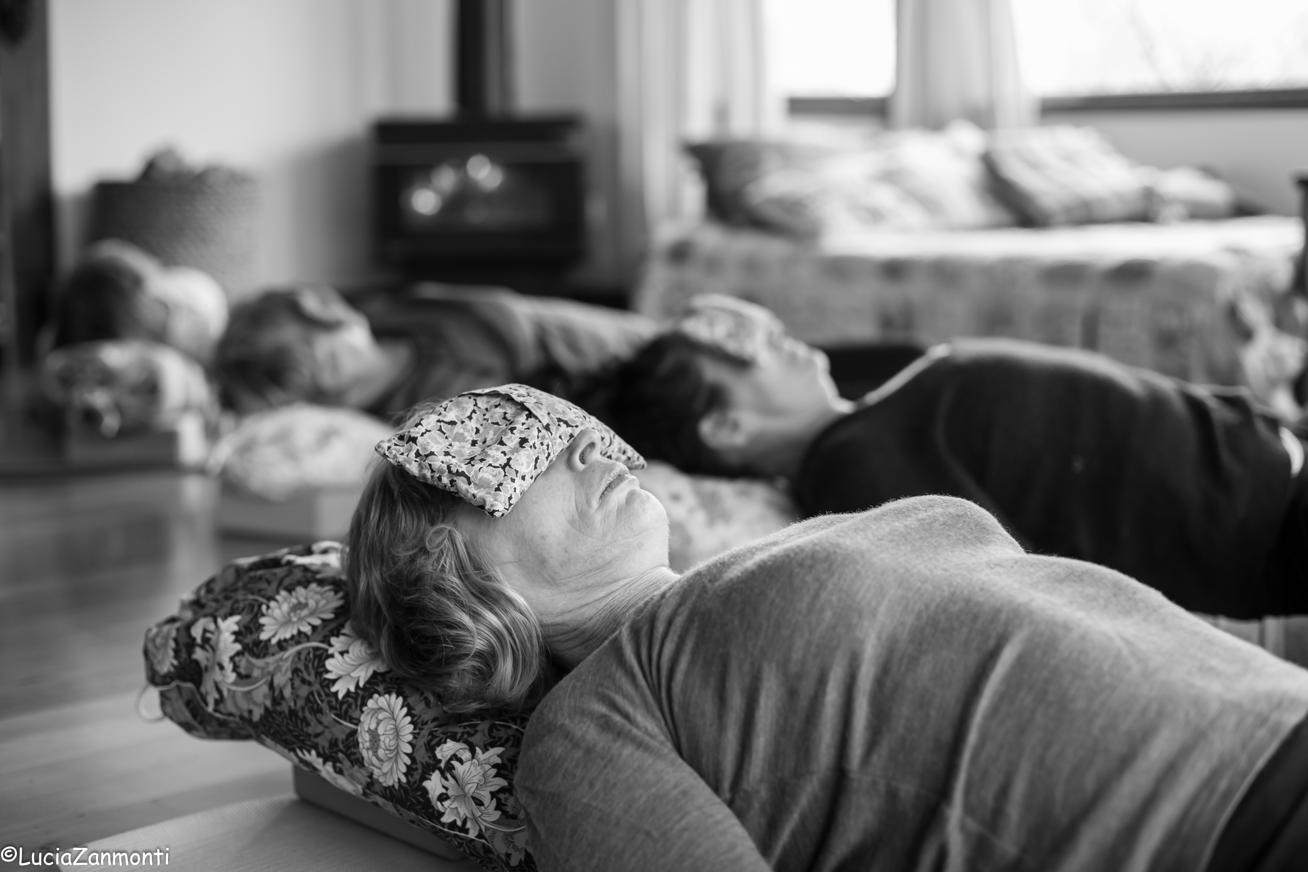 Yoga relaxation at Odette Rowe's Wairarapa yoga classes